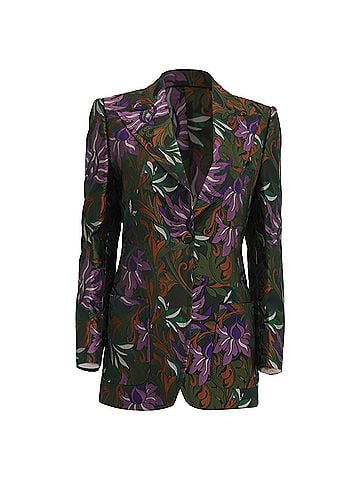 Dries Van Noten Dries Van Noten Printed Blazer in Multicolor Acetate (view 1)