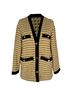 Maje 100% Synthetic Yellow Maje Tweed Pattern Blazer in Yellow Polyester Size 6 - photo 1