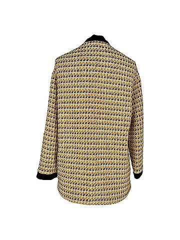 Maje Maje Tweed Pattern Blazer in Yellow Polyester (view 2)