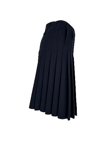 J.W. Anderson J.W. Anderson x Topshop Pleated Skirt in Black Wool (view 2)