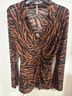 Free People Black Brown Long Sleeve Blouse Size L - photo 4