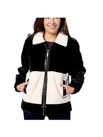 Peace Love World Black Label Sherpa Quilled Showstopper Jacket Jacket (view 1)