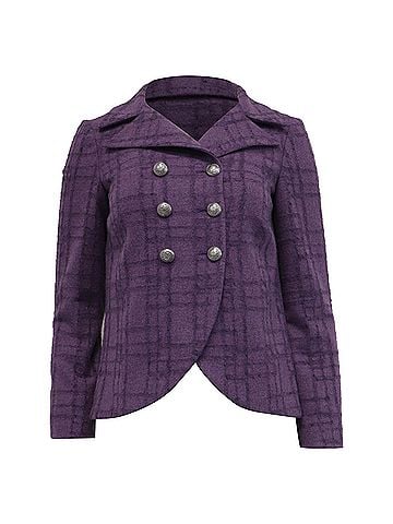 ETRO Etro Plaid Jacket in Purple Wool (view 1)