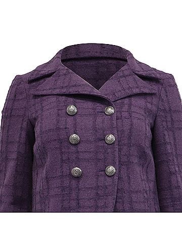 ETRO Etro Plaid Jacket in Purple Wool (view 2)