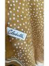 Cleobella 100% Polyester Polka Dots Gold White Scarf One size - photo 3