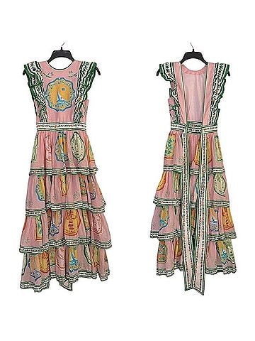ALEMAIS Porcelain Frill Casual Dress (view 1)