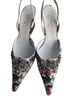 Jewel Badgley MIschka 100% Satin Floral Multi Color Heels Size EU 38 - photo 1