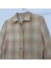 Bill Blass 100% Wool Plaid Tan Trenchcoat Size 10 - photo 4