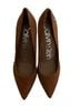 Calvin Klein 100% Suede Brown Heels Size 8 1/2 - photo 1