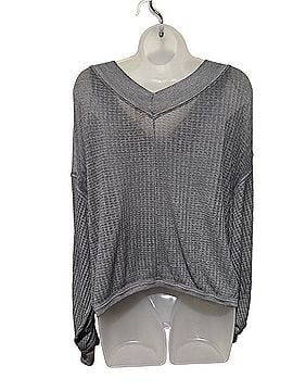 We the Free Heather Gray Knit Top-#1541 Casual Sweaters (view 2)