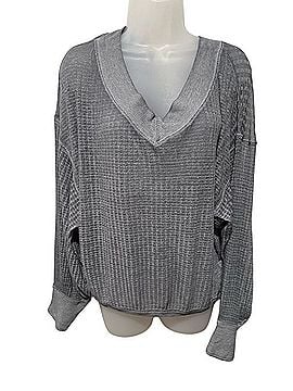 We the Free Heather Gray Knit Top-#1541 Casual Sweaters (view 1)