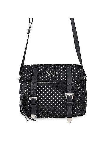 Prada Prada Shoulder Bag Triangle Studs Nylon 1BD382 PRADA Black Handbag (view 1)