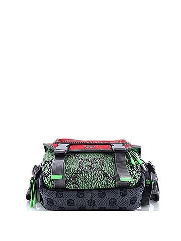 Gucci Buckle Flap Chest Strap Backpack GG Fabric with Rubber (view 2)
