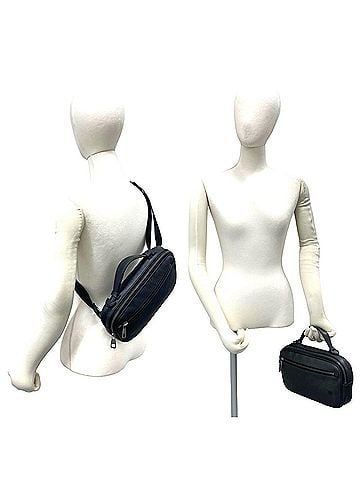 Louis Vuitton LOUIS VUITTON Ambrelle Damier Infini Leather 2-way Handbag Shoulder Body Bag Black 29466 (view 2)