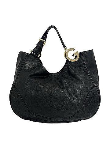 Gucci GUCCI Charlotte Guccissima G Logo Hardware Leather Tote Bag Handbag Black 22575 (view 1)
