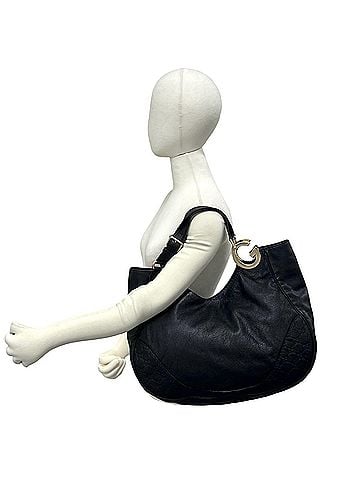 Gucci GUCCI Charlotte Guccissima G Logo Hardware Leather Tote Bag Handbag Black 22575 (view 2)