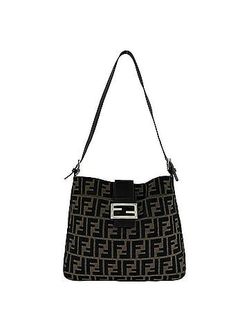 Fendi FENDI Vintage Zucca FF Pattern Canvas Leather Semi-One Shoulder Bag Handbag Brown 20283 (view 1)