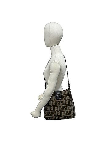 Fendi FENDI Vintage Zucca FF Pattern Canvas Leather Shoulder Bag Tote Brown 19488 (view 2)