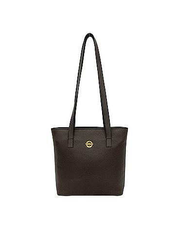 Céline CELINE Celine Circle Logo Hardware Leather Tote Bag Handbag Semi Shoulder Brown 45460 (view 1)