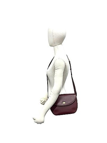 Cartier CARTIER Vintage Must Line Leather Shoulder Bag/Pochette, Wine Red/Bordeaux, 30298 (view 2)