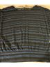Studio M 100% Polyester Stripes Black Blue Short Sleeve Blouse Size L - photo 5