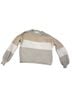 Magaschoni 100% Polyester Stripes Brown Tan Ivory Casual Sweaters Size XS - photo 1