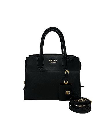 Prada PRADA logo hardware, Saffiano leather, genuine 2-way handbag, shoulder bag, mini tote black, 33929 (view 1)