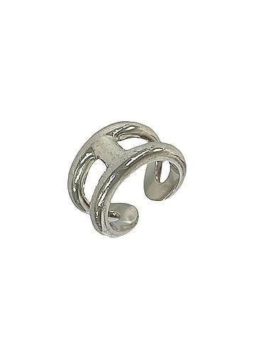 Hermès HERMES Osmo's PM Ring, Sterling Silver 925, Size #59, Men's, Silver, Item Number 22429 (view 1)