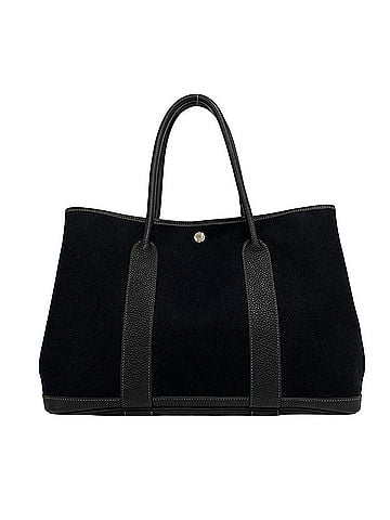 Hermès HERMES Garden Party PM Toile Officier Buffle Handbag Tote Bag Black 28245 (view 1)