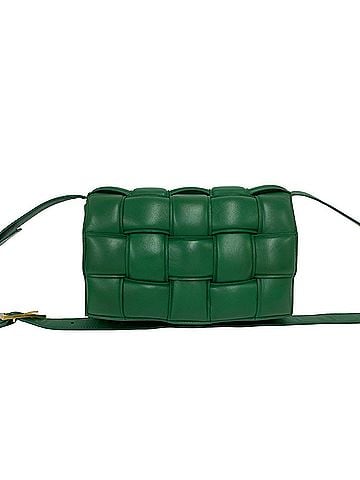 Bottega Veneta BOTTEGA VENETA Bottega Veneta Padded Cassette Intrecciato Leather Genuine Shoulder Bag Pouch Green 33550 (view 1)