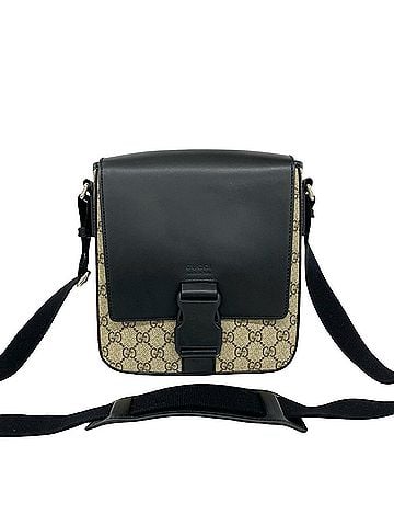 Gucci GUCCI GG Supreme Leather Shoulder Bag, Pouch, Sacoche, Crossbody Black 2607a (view 1)