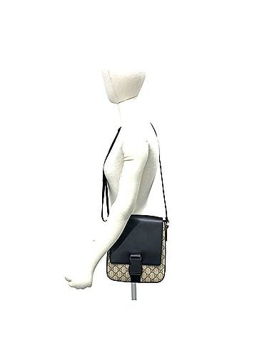 Gucci GUCCI GG Supreme Leather Shoulder Bag, Pouch, Sacoche, Crossbody Black 2607a (view 2)