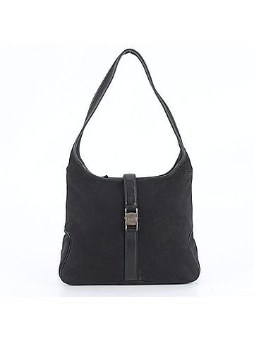 Salvatore Ferragamo Salvatore Ferragamo Leather Shoulder Bag, One-Shoulder Tote Handbag, Black, Women's (view 1)