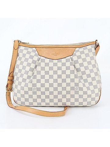 Louis Vuitton Louis Vuitton Damier Azur Siracusa MM N41112 Leather Shoulder Bag Tote for Women (view 1)