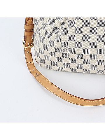 Louis Vuitton Louis Vuitton Damier Azur Siracusa MM N41112 Leather Shoulder Bag Tote for Women (view 2)