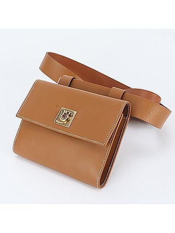 Salvatore Ferragamo Salvatore Ferragamo Gancini Leather Waist Bag, Pouch, Body Shoulder Bag for Men (view 1)