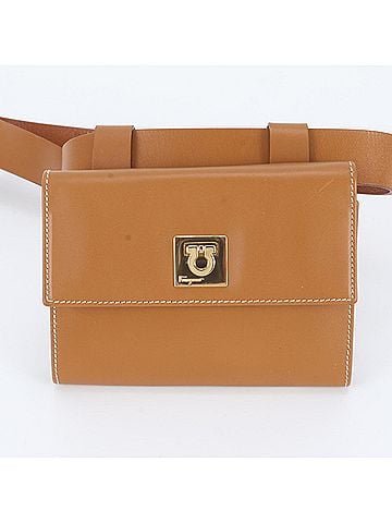 Salvatore Ferragamo Salvatore Ferragamo Gancini Leather Waist Bag, Pouch, Body Shoulder Bag for Men (view 2)