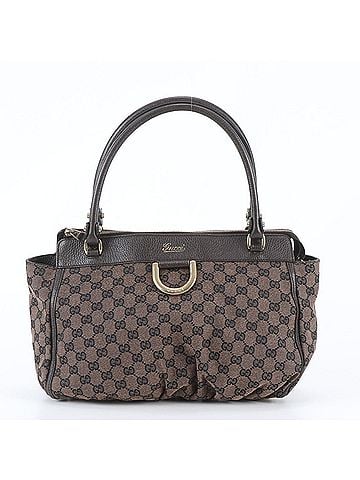 Gucci Gucci GG Canvas Abbey 327787 Leather Tote Bag Shoulder Handbag Brown Women's (view 1)
