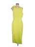 Milly 98% Polyester 2% Spandex 100% Polyester Solid Yellow Green Cocktail Dress Size 10 - photo 1