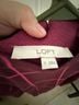 LOFT The Original Checkered-gingham Burgundy Pink Pullover Sweater Size S - photo 3