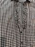 Van Heusen 100% Cotton Checkered-gingham Black White Long Sleeve Button-Down Shirt Size S - photo 4