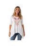 Johnny Was Floral White Short Sleeve T-Shirt Size S - photo 1