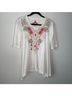 Johnny Was Floral White Short Sleeve T-Shirt Size S - photo 7