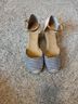 White Mountain Stripes Multi Color Tan Blue Wedges Size 9 1/2 - photo 3