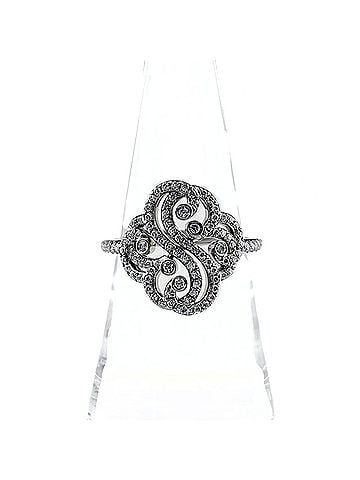 Tiffany & Co. Tiffany &amp; Co. Enchant Double Heart Platinum Ring with Small Diamonds (Pt950) - Women's (view 1)
