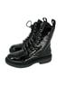 DKNY 100% Patent Leather Black Boots Size 6 1/2 - photo 1