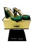 Leon Max 100% Satin Green Heels Size 7 1/2 - photo 5