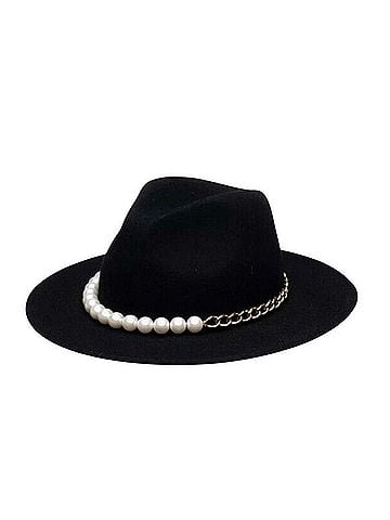 Eugenia Kim Sandra Faux Pearl Fedora (view 1)