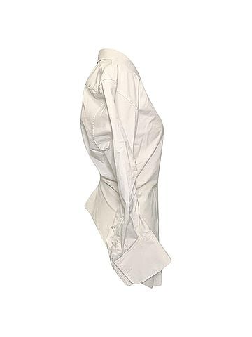 Alexander Wang Alexander wang Button-Down Gathered Sleeve Shirt in White Cotton (view 2)