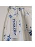 Pendleton 100% Cotton 100% Polyester Floral White Blue Casual Skirt Size 18 - photo 3